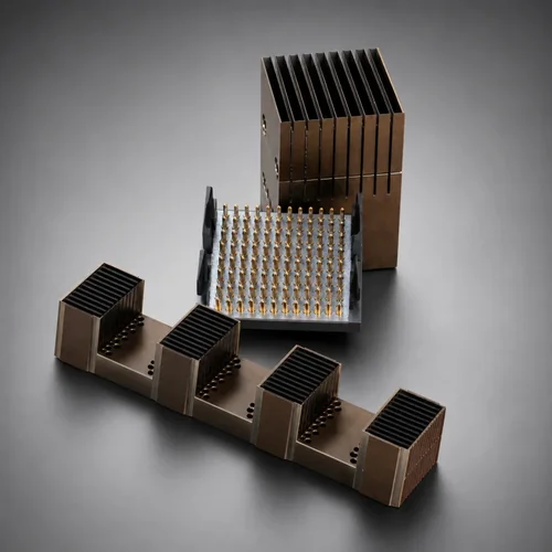 Press fit top tool assembly showing connector engagement details
